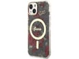 GUESS ovitek Flowers za iPhone 14 6.1, kaki, GUHMP14SHCFWSA