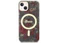 GUESS ovitek Flowers za iPhone 14 6.1, kaki, GUHMP14SHCFWSA