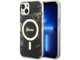 GUESS ovitek Marmor z MagSafe za iPhone 14, črna, GUHMP14SHTMRSK