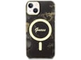 GUESS ovitek Marmor z MagSafe za iPhone 14, črna, GUHMP14SHTMRSK
