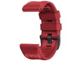 ONASI Silikonski pašček za uro 22 mm - Quick Fit - Fenix 5 / 6 / 6 Pro / 7 - rdeč