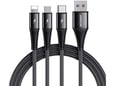 JOYROOM USB kabel 3v1, Lightning/USB-C/micro USB, 1,2m, S-1230 G4