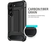 ONASI silikonski ovitek Carbon Armor za Samsung Galaxy S23 5G, črna