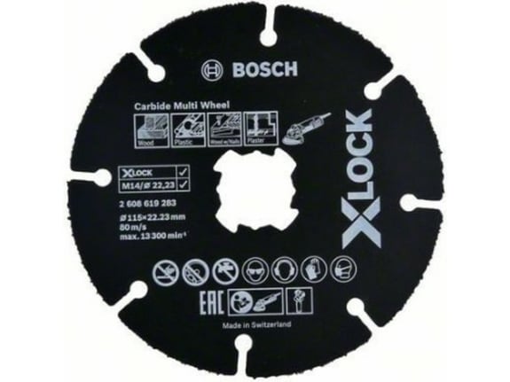 BOSCH PROFESSIONAL karbidna rezalna plošča X-LOCK Carbide Multi Wheel 115mm 2608619283