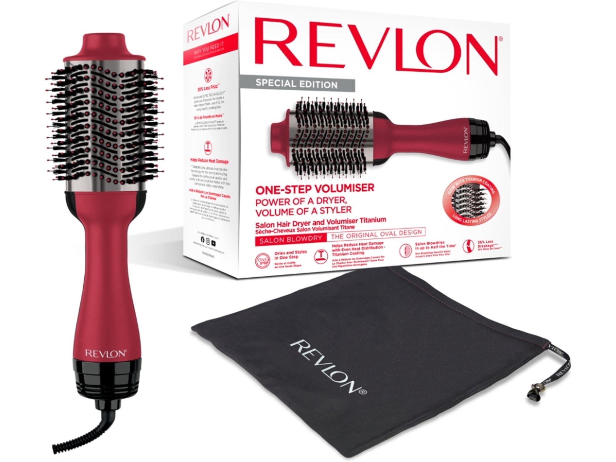 REVLON krtača za sušenje las in povečanje volumna Salon One-Step Titanium RVDR5279UKE 0761318452799