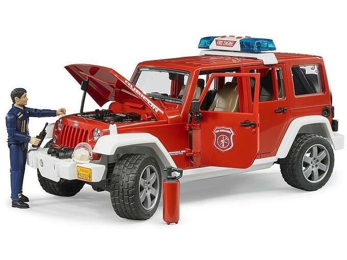 BRUDER gasilsko vozilo s figurico Jeep wrangler 2528