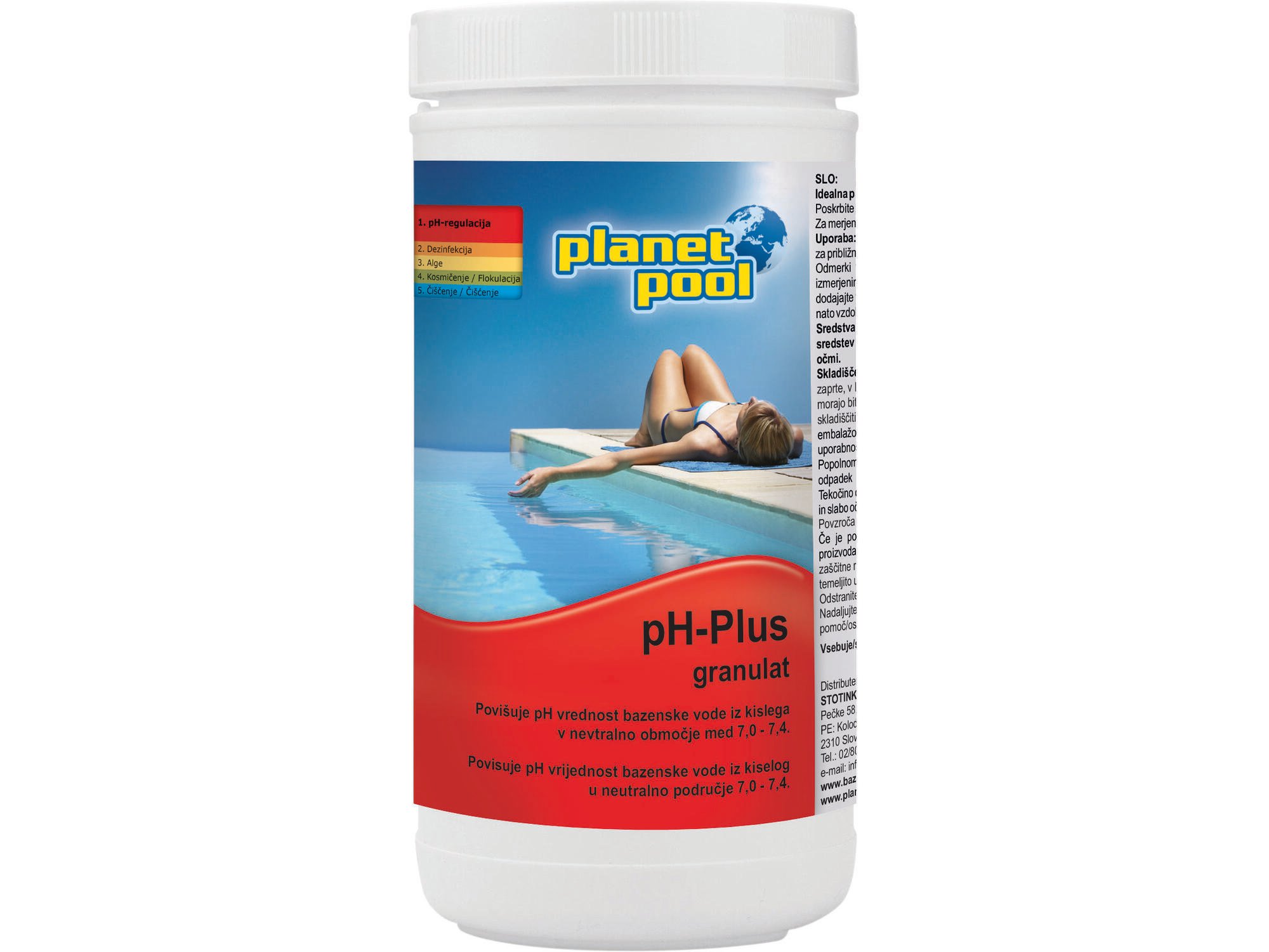 PLANET POOL sredstvo za zvišanje pH vrednosti vode pH plus granulat 1 kg 1316