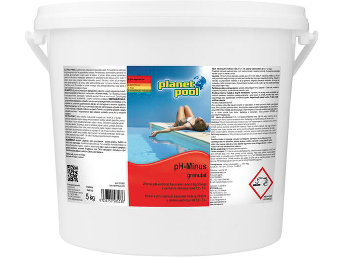 PLANET POOL sredstvo za zniževanje pH vrednosti bazenske vode  pH minus granulat 5 kg 1328