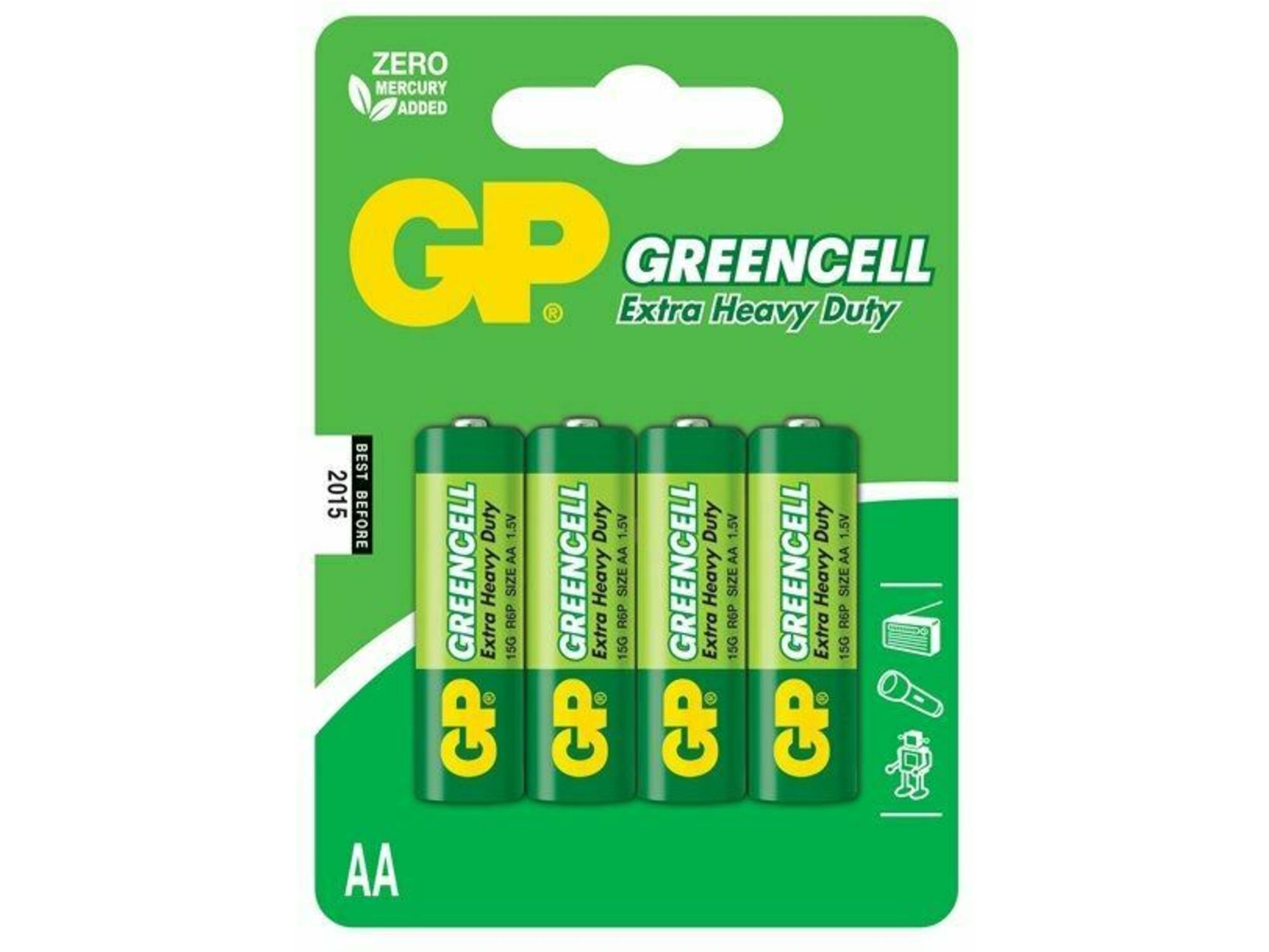 GP Baterija cink kloridna AA GP 4 kom GreenCell 3/Z2030G
