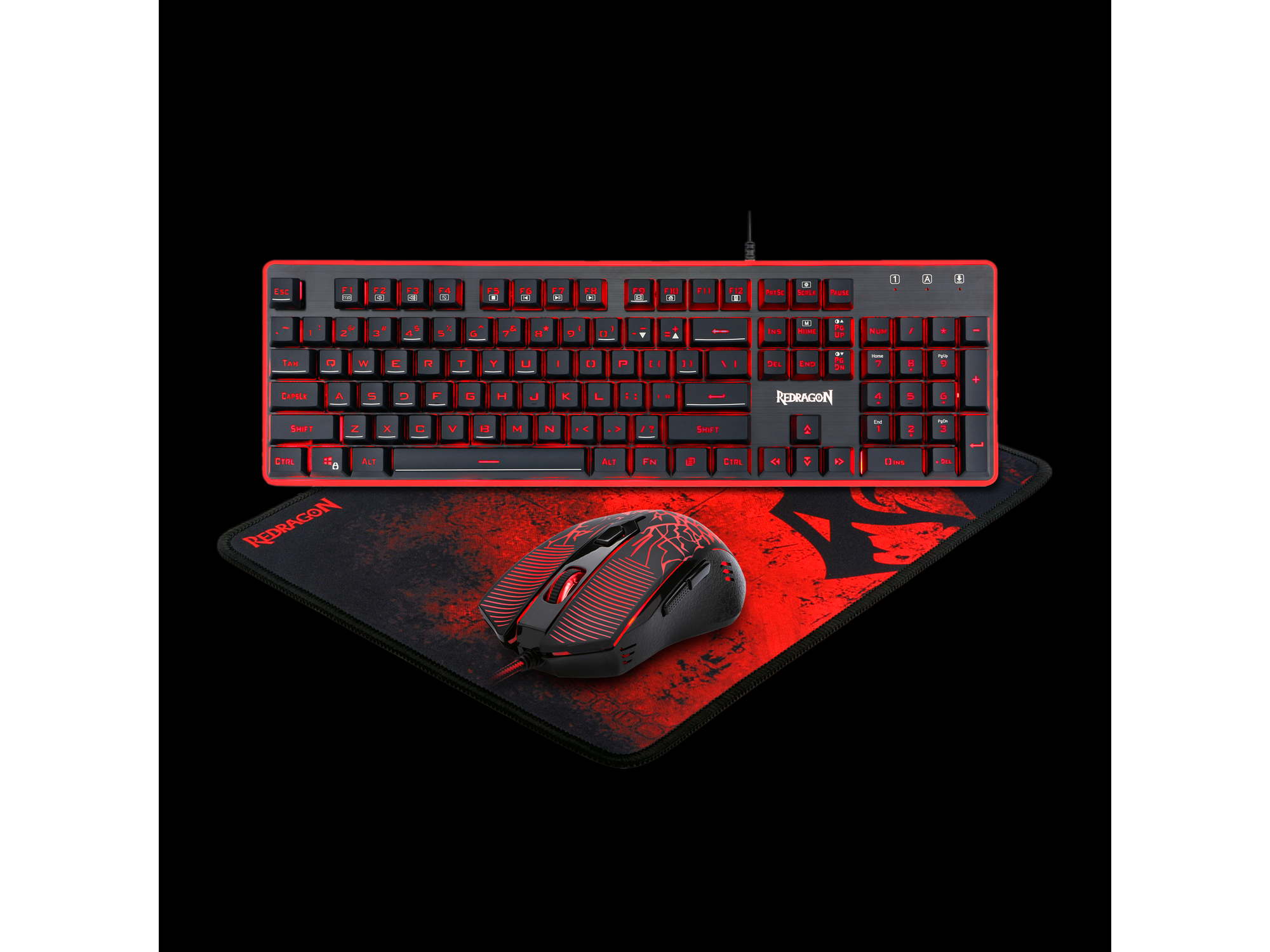 Redragon 3 in 1 Combo S107 Keyboard, Mouse and Mouse Pad 30622